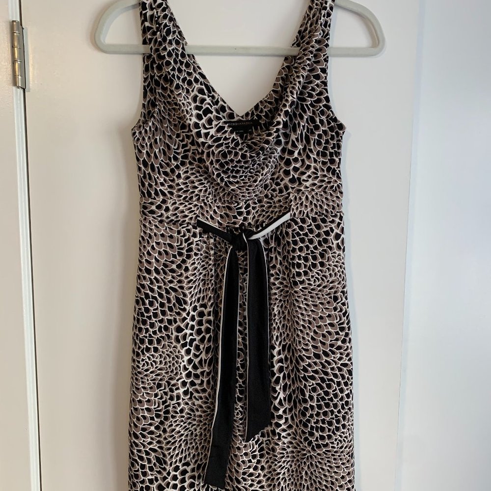 BCBG MAZARZIA Cowlneck Midi Dress